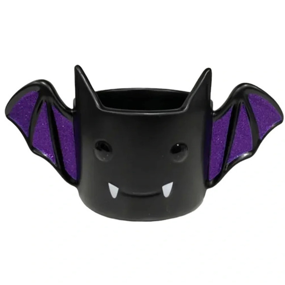 BATH & BODY WORKS Halloween Vampire Bat Three 3 Wick Ceramic Candle Holder NWT - Picture 5 of 5